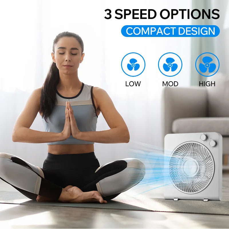 Household desk electric fan, silent table fan, revolving blade fan, desktop mini fan